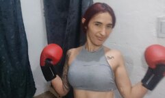 RED HAIR VS RAGE, A GOOD BOXING FIGHT AT HOME, including a referee