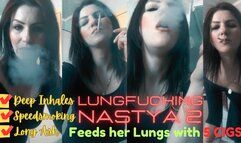 Nastya Feeds her Lungs with 5 Cigs