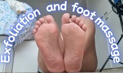 Exfoliation and foot massage