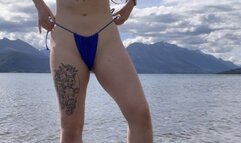 Lake Pee Bikini Pulled to the Side