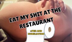 Human Toilet Training in Restaurant and Pee Slave Training