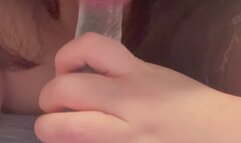 Just lay back relax and let mommy take care of you, dildo sucking POV