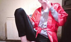 red bathrobe satijnj smoking 500