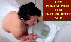 Pee Punishment for Interrupted Sex: Blowjob and WC Humiliation