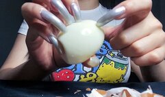 #4 - Destroy Eggs with my Long Natural Nails