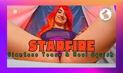 Starfire Giantess Tease and Heel Squish