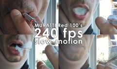 Smoking Muratti red 100s IYF SLOW 120 fps 161225