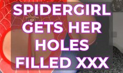 SPIDERGIRL GETS HER HOLES FILLED XXX