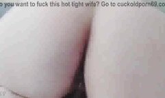 Horny Housewife Sits Her Big White Booty Down On A BBC