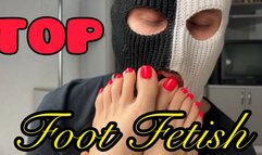 Slave worships Stepmommy foot, kisses feet and licks toes - dirty soles lickling shoe boot worship toenail fetish 1080