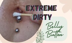 Close-up Extreme dirty belly button and cleansing treatment