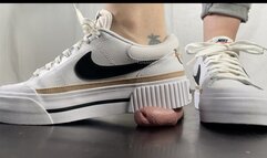 A Shoejob Dream in Nike Court Legacys - Cockcrush and Humiliation - Foodcrush on Cock - Giantess and POV Views - Sneaker fetish - slaveview only - 4k