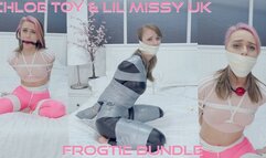 Chloe Toy and Lil Missy UK - Frogtie Bundle MP4 HD ( Bound Gagged , Tape Gagged , Wrap Gagged , Rope Bondage , BDSM , Gagged Women , DID , Frogtie )