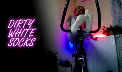 Lady Angela dirty smelly white socksafter a workout fetish