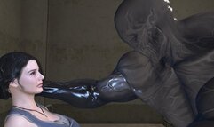 Sexy Jill Valentine fucked by a mutant monster