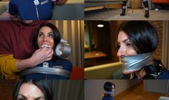 A brothers revenge, police officer sarah wild cuffed, tape bound and gagged (wmv)