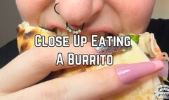 Phoenix Eats A Burrito Close Up 1080p - Eating - Mouth Fetish - Chewing - Mukbang - Food - Messy - ASMR