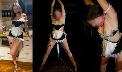 Naughty Maid Bound Outside: Extreme Clit Stimulation, Dildo Gag, and Mind-Breaking BDSM Orgasms