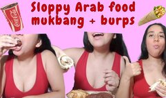 Sloppy Arab food mukbang and burps