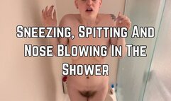 Phoenix Bates Sneezes Spits And Blows Nose In The Shower 1080p - Sneezing - Curvy - Hairy - Nose Blowing - Snot - Spit