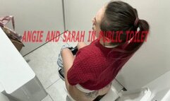 Dirty girls make a mess in the public toilet wmv