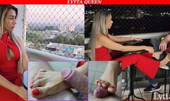 Lytta cheats doing a Sexy Cafe Footjob On Tinder date - FOOTJOB - CBT - SOLEJOB - TOEJOB - SMELLY FEET - FOOT WORSHIP - SWEATY FEET - HIGH HEELS - 720p