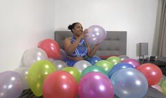 Ebony balloon popping fun