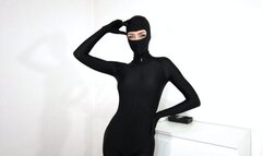 Siona as Black Zentai Ninja