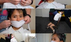 Young Chinese secretary jade's first and last time on the job, Chair tied and multi gagged (wmv)