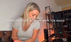 Slave Flip Flop Worship with Toe Rings