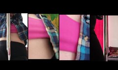 ASMR FLANNEL SHIRT AND BLACK YOGA PANTS