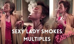 Sexy Lady Smokes Multiples