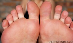 She takes her stinky socks and sneakers and shows her soles, 4k