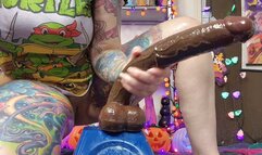 Goon to the geek: anal 11 and a half inch dildo+fartingcum