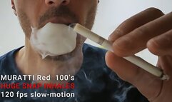 Smoking Muratti red 100s Snaps IYF SLOW 120 fps 071224