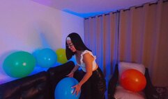 #165 LOONER fetish HUGE balloons, POP and more POP