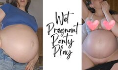 Wet Pregnant Panty Play - A pregnant masturbation scene featuring Belly Fetish, Panty Play, Wet Hairy Pussy, & Masturbation ft MILF Sassypantz