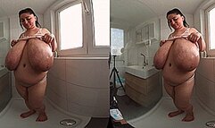 VR 180 3D - Soapy Boobs and Swinging Tits in the Shower with Alice (Clip No 2805 - 4K mp4 version)