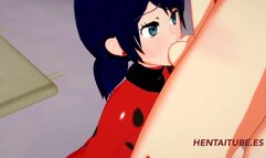 Miraculus Hentai - Lady Bug Handjob and Blowjob with Cum in her Mouth