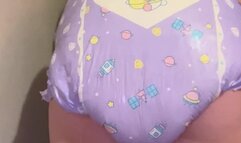 daddy's pov of bunny soaking and playing in her diaper