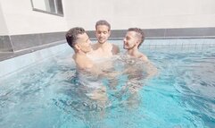 DELICIOUS POOL PARTY WITH LOTS OF HOT KISSES - BY DONOVAN BELL, LEO CARIOCA AND JACK HARRIS - CLIP FULL