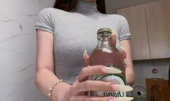 Playing with bottle ASMR