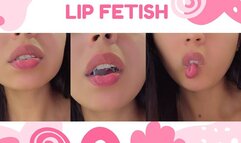 Lip fetish: I play with my lips with saliva and ice cream