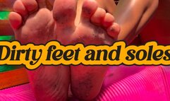 Dirty feet and soles