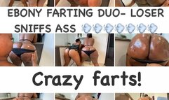 EBONY FARTING DUO - LOSER MUST SNIFF!