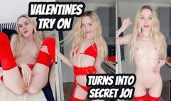 Valentines Try On Haul Turns Into Secret JOI - 4K