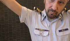 Soaking Down in AF Uniform and jacking Off