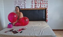 Filling my room with balloons Happy Valentine's Day