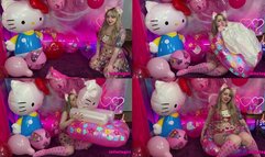 Blowing Up Hello Kitty's Inflatable Chair By Mouth