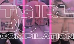 Trans Girl Butt Compilation (25-in-1 Ass Worship and Cock Milking Clips)